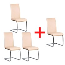 Krzesło konferencyjne LOTUS, 3+1 GRATIS, beżowy