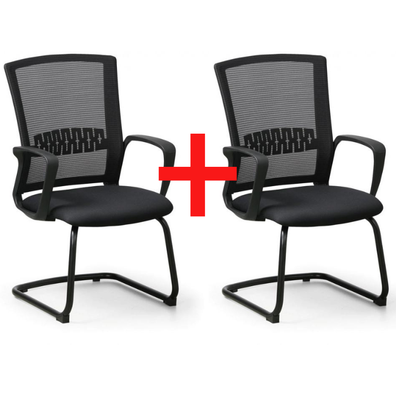 Krzesło konferencyjne ROY 1+1 GRATIS, czarny