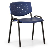 Krzesło konferencyjne TONY, niebieski - kolor konstrucji czarny