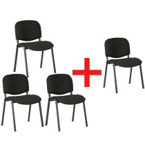 Krzesło konferencyjne VIVA 3+1 GRATIS, czarne