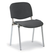 Krzesło konferencyjne VIVA - chromowane nogi, szare