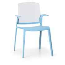 Krzesło plastikowe GEORGE, niebieski