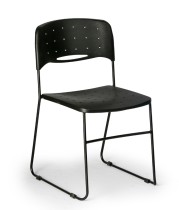 Krzesło plastikowe SQUARE, czarne