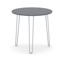 Kulatý jídelní stůl SPIDER, průměr 800 mm, šedo-stříbrná podnož, deska grafitová