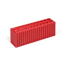 Kunststoff-Aufbewahrungsbox für Bohrer 1-13,5 mm, Modul 20x5, 26 Kavitäten, rot