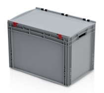 Kunststoff-Transportbehälter mit Deckel 600 x 400 x 435 mm