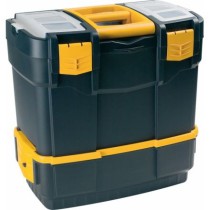Kunststoffkoffer für Werkzeuge mit Zusatzbox 460x280x455 mm