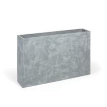 Květináč obdélný, 120 x 25 x 80 cm, cement, šedá