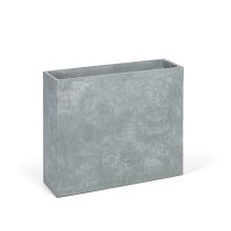 Květináč obdélný, 74 x 22 x 66 cm, cement, šedá