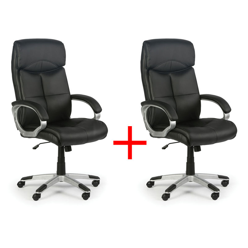 Leder-Bürosessel FOSTER 1+1 GRATIS