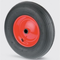 Luftreifenrad, 400 mm, Metallscheibe, schwarzer Reifen