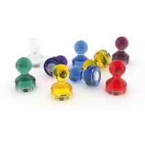 Magnet-Set für Tafeln, Durchmesser 11 mm, Kristall - gemischte Farben, 50 Stk