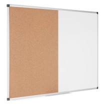 Magnetische Whiteboard und Korktafel kombiniert, 900 x 600 mm
