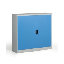 Metallschrank, Aktenschrank, zerlegt, 2 Regalböden, 1200 x 1150 x 400 mm, blau