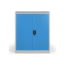 Metallschrank, Aktenschrank, zerlegt, 2 Regalböden, 950 x 1150 x 400 mm, blau