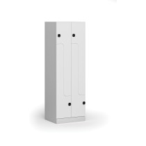 Metallspind Z, 4-teilig, 1850 x 600 x 500 mm, Codeschloss, laminierte Tür, weiß