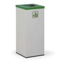 Mülleimer für mülltrennung, 50 L, ohne Innenbehälter, grau/grün