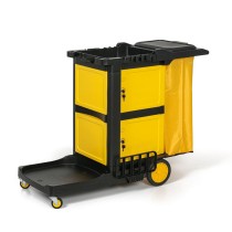 Multifunktionaler Reinigungswagen, gelb