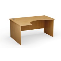 Narożny stół biurowy PRIMO Classic, zaokrąglony 160x120 cm,  lewy