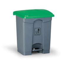 Nášľapný viacúčelový kôš na odpadky 45 litrov, 390 x 360 x 590 mm, zelená