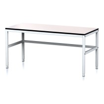Nastaviteľný dielenský stôl MECHANIC II, 1600x700x745-985 mm, nastaviteľné podnožie