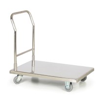 Nerezový plošinový vozík, 300 kg, 900x550 mm