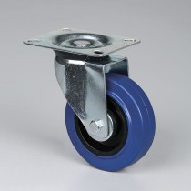 Obrotowe koło transportowe, 100 mm, z niebieskim bieżnikiem