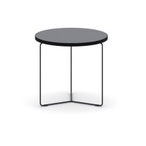 Okrągły stół kawowy TENDER, wysokość 380 mm, średnica 500 mm, grafitowy