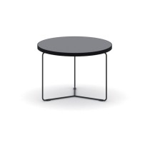 Okrągły stół kawowy TENDER, wysokość 480 mm, średnica 500 mm, grafitowy