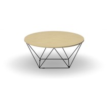 Okrągły stół kawowy WIRE, średnica 1050 mm, brzoza