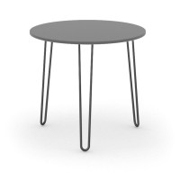 Okrúhly jedálenský stôl SPIDER, priemer 800 mm, čierna podnož, doska grafitová