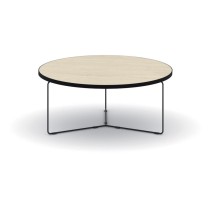 Okrúhly konferenčný stôl TENDER, výška 275 mm, priemer 900 mm, dub prírodný