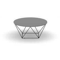 Okrúhly konferenčný stôl WIRE, doska priemer 1050 mm, grafitová