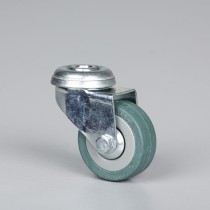 Otočné koleso, 50 mm, stredová diera, sivá guma