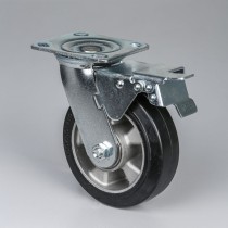 Otočné koleso s brzdou, 150 mm, čierna guma