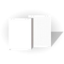 Papierové bloky pre flipchart tabule, balenie 5x 25 listov, štvorčekované
