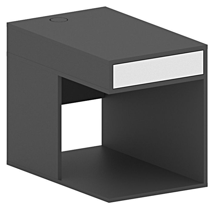 PC-Container für Schreibtische mit Trennwand FUTURE