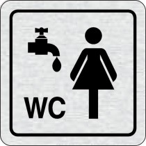 Piktogramm - Waschraum, WC Damen