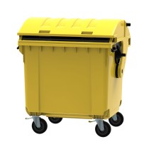 Plastik-Müllcontainer für mülltrennung CLE 1100, gelb