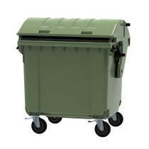 Plastik-Müllcontainer für mülltrennung CLE 1100, grün