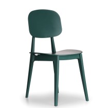 Plastikowe krzesło do jadalni SIMPLY, zielone