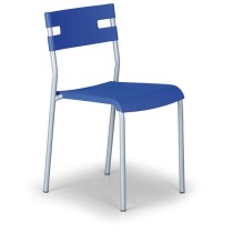 Plastikowe krzesło kuchenne LINDY, niebieski