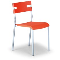 Plastikowe krzesło kuchenne LINDY, pomarańczowy