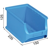 Plastikowe pojemniki PLUS 3, 150 x 235 x 125 mm, niebieskie, 24 szt.