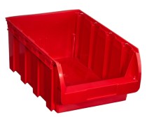 Plastikowy pojemnik COMPACT, 316 x 500 x 200 mm, czerwony