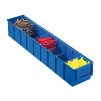 Plastikowy pojemnik do regału ShelfBox typ C - 91 x 500 x 81 mm, 16 szt., niebieski