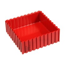 Plastikowy pojemnik na narzędzia 35-100x100 mm, czerwony