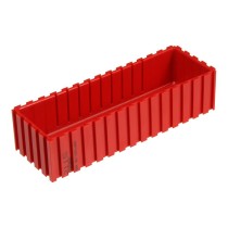 Plastikowy pojemnik na narzędzia 35-150x50 mm, czerwony
