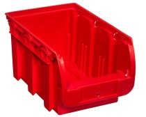 Plastikowy pojemniki COMPACT, 154 x 235 x 125 mm, czerwony
