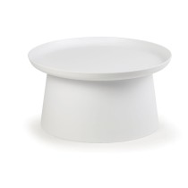 Plastikowy stolik kawowy FUNGO średnica 700 mm, biały